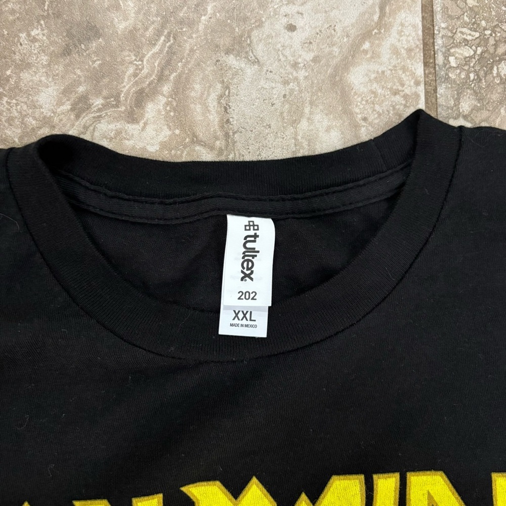 Men's Iron Maiden Yellow‎ FlyerT-shirt XLarge Black - Picture 4 of 10